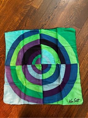Ken Scott vintage (1970s)  Silk & Cotton Scarf